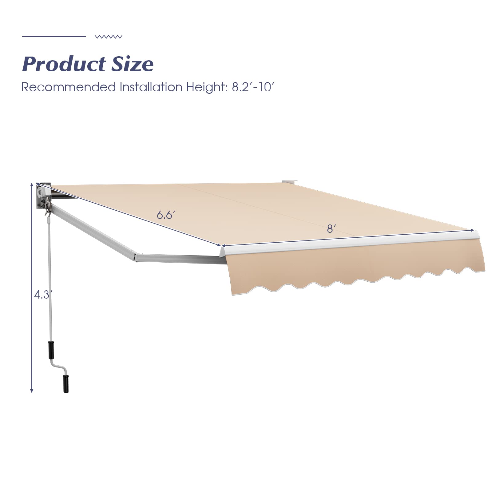 Giantex Retractable Awning for Patio