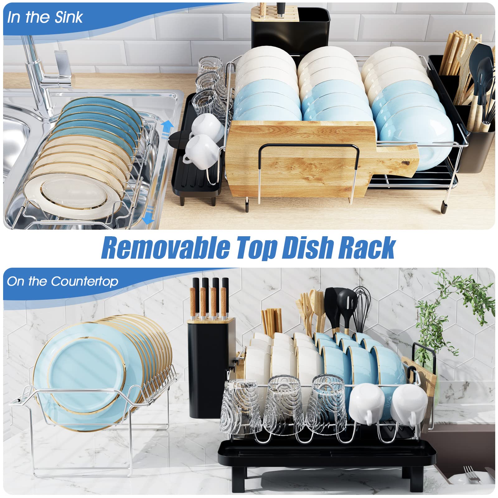 Dish Drying Rack, 2-Tier Dish Rack - Giantex