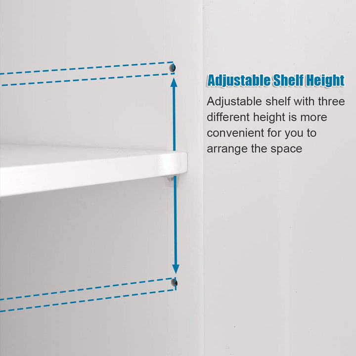 Giantex Toilet Storage Rack W/Double Door