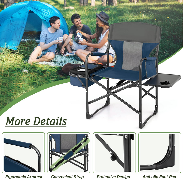 Giantex Directors Chair, Folding Chair with Side Table