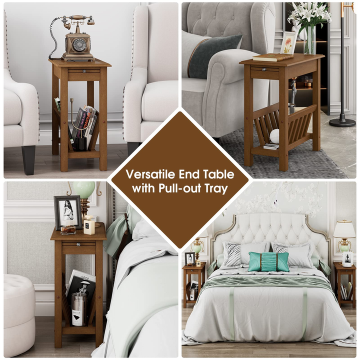 Giantex 2-Tier Narrow End Table