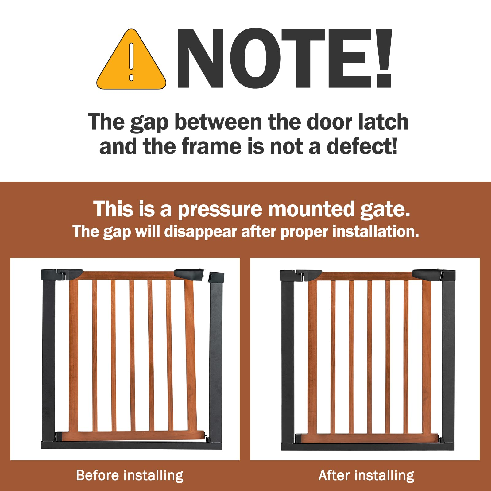 Giantex Walk Through Pet Safety Gate, Fit Opening 29.5'' to 38'' Wide