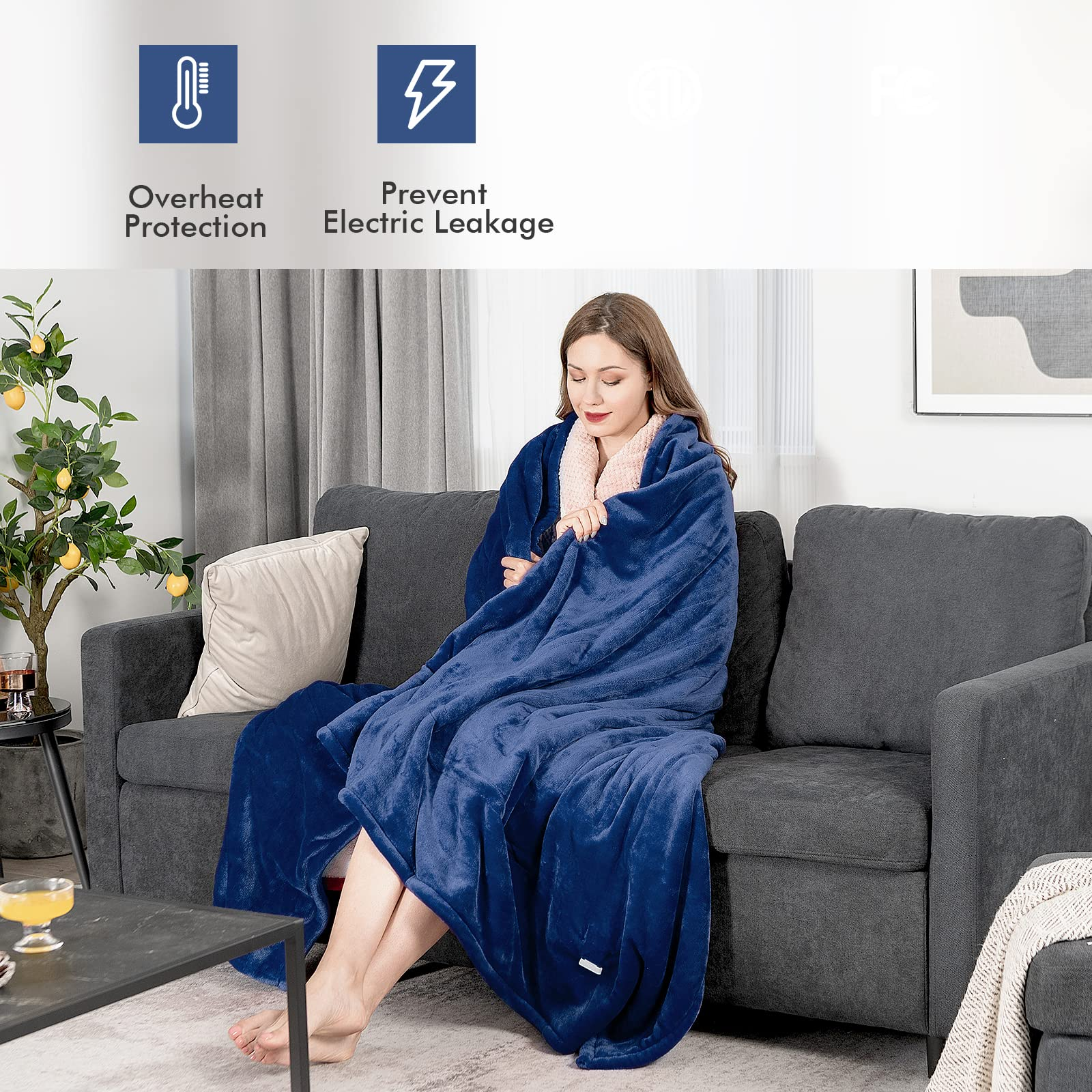 Giantex Electric Heated Throw Blanket