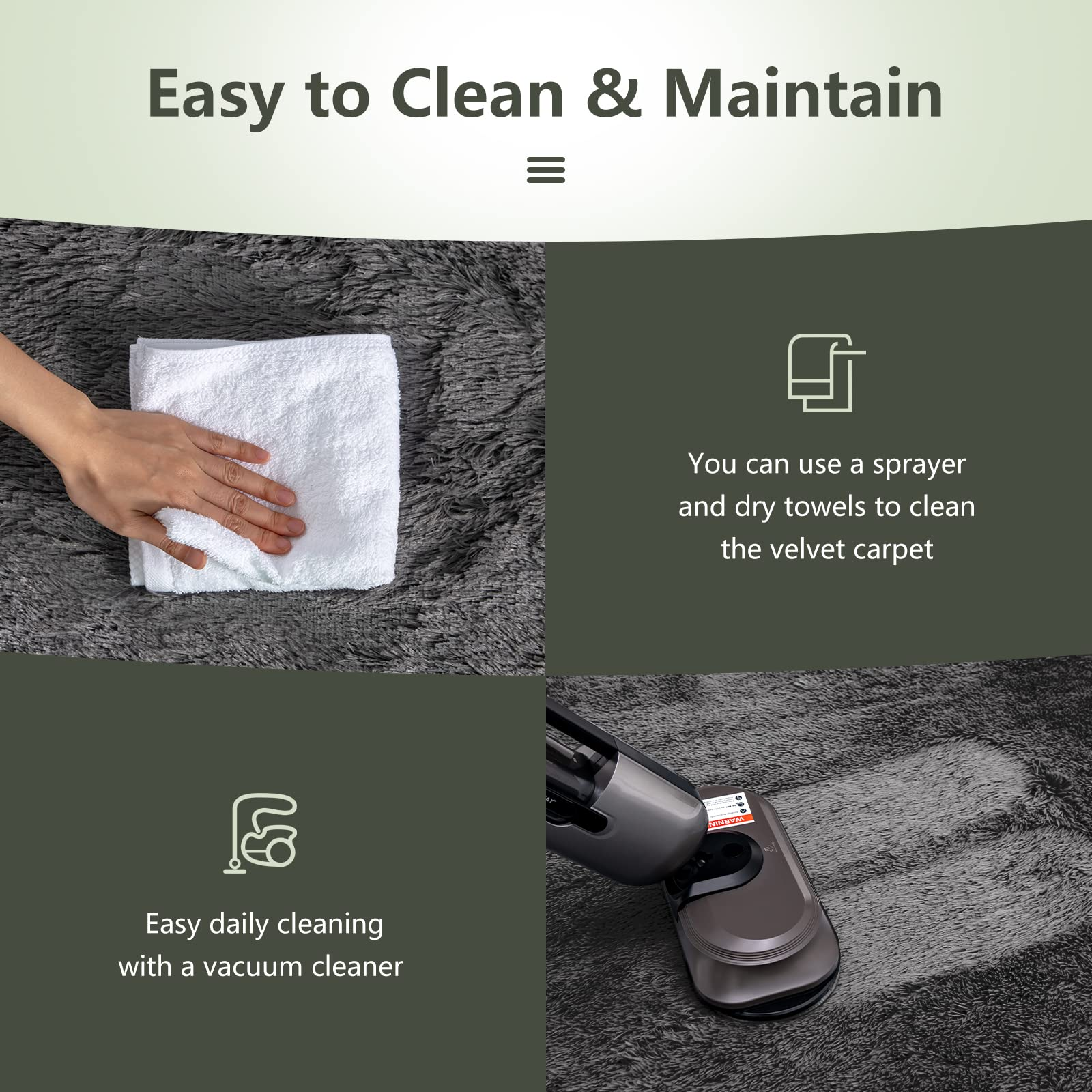 Giantex Shag Area Rug, Anti-Skid Fluffy Rugs
