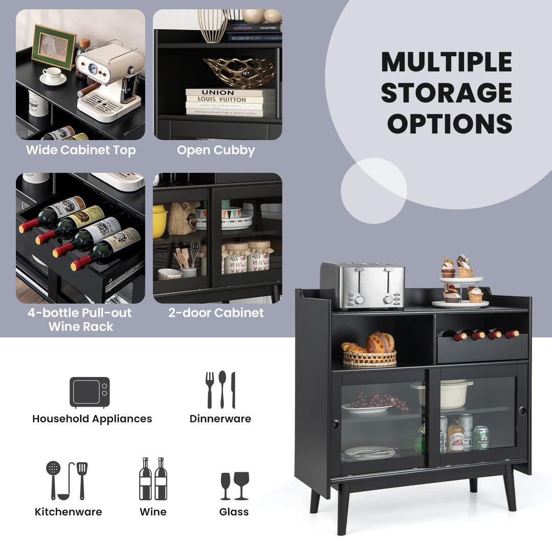 Giantex Buffet Sideboard, Modern Coffee Bar Storage Cabinet