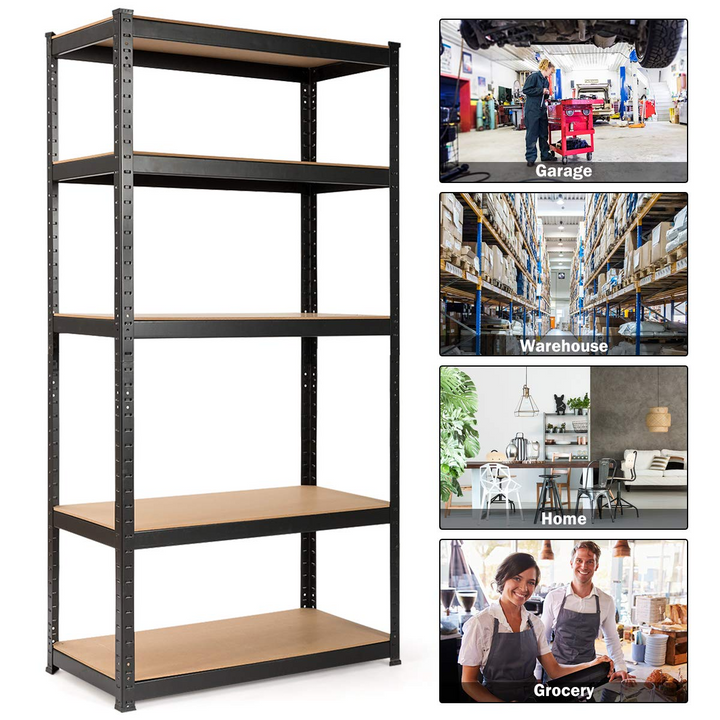 Storage Shelving Rack Utility Shelf 5-Tier | Heavy Duty 2750LBS Garage Shelves Shelving