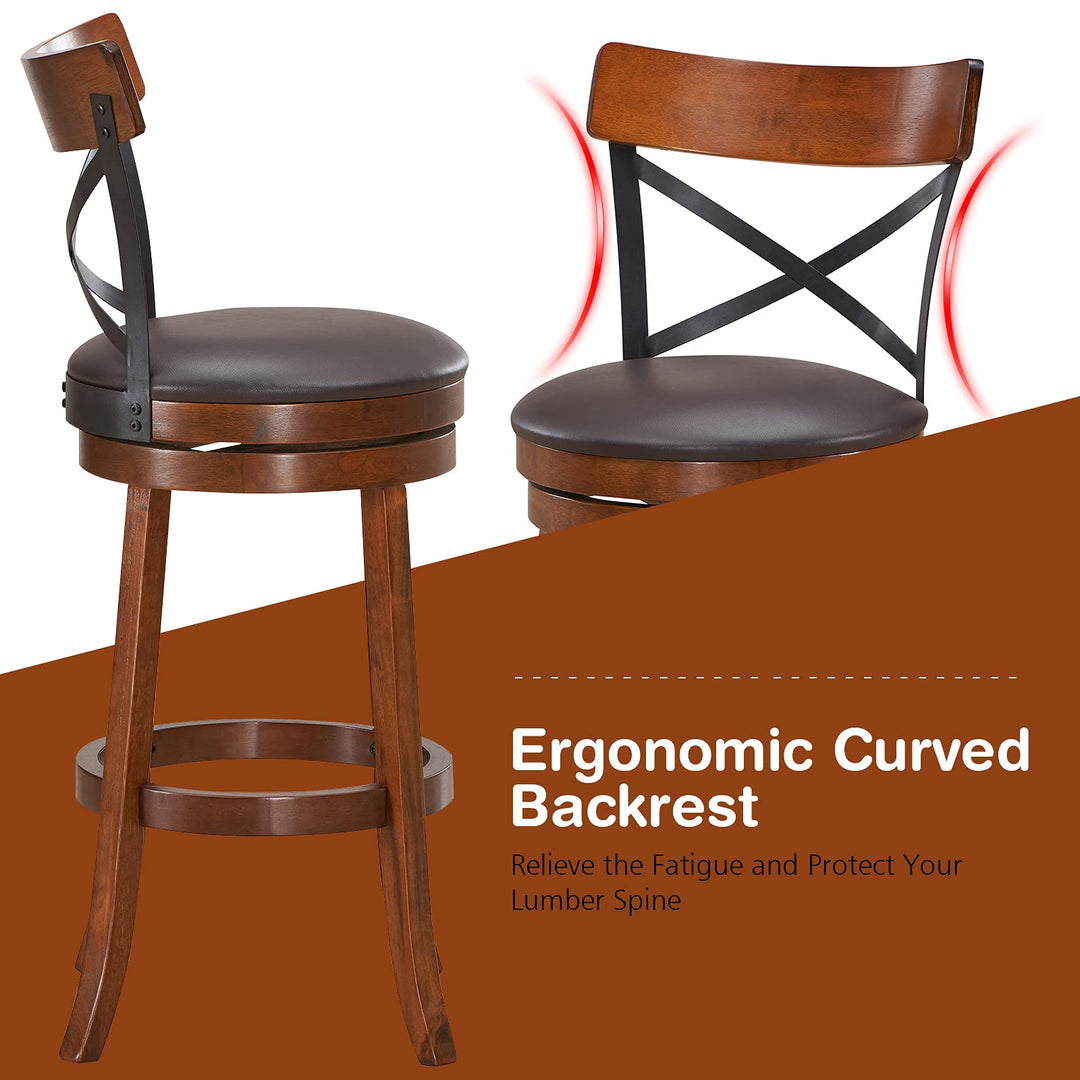 Giantex 25”Height Kitchen Counter Bar Stools for Kitchen Island, Pub, and Restaurant