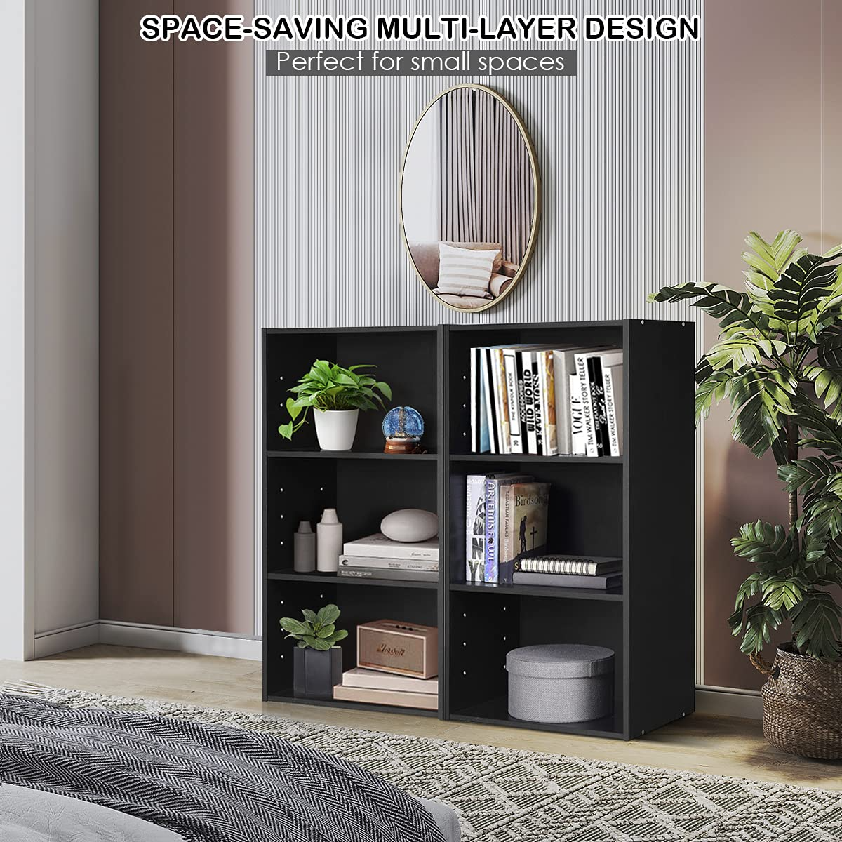 3 Shelf Bookcase Book Shelves Open Storage Cabinet