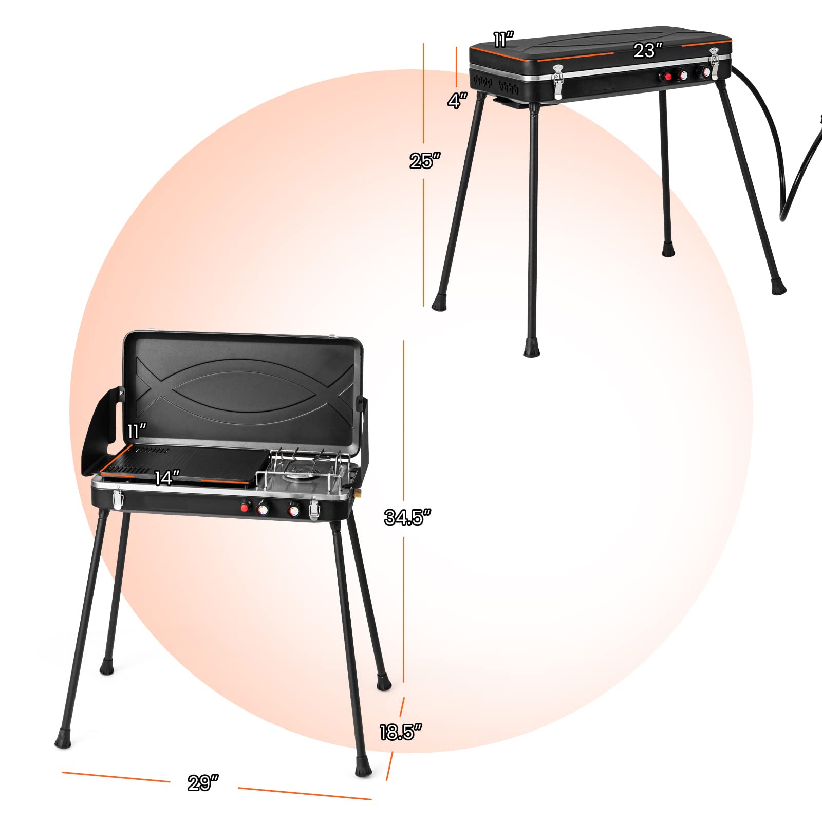 Giantex 2-in-1 Gas Camping Grill and Stove