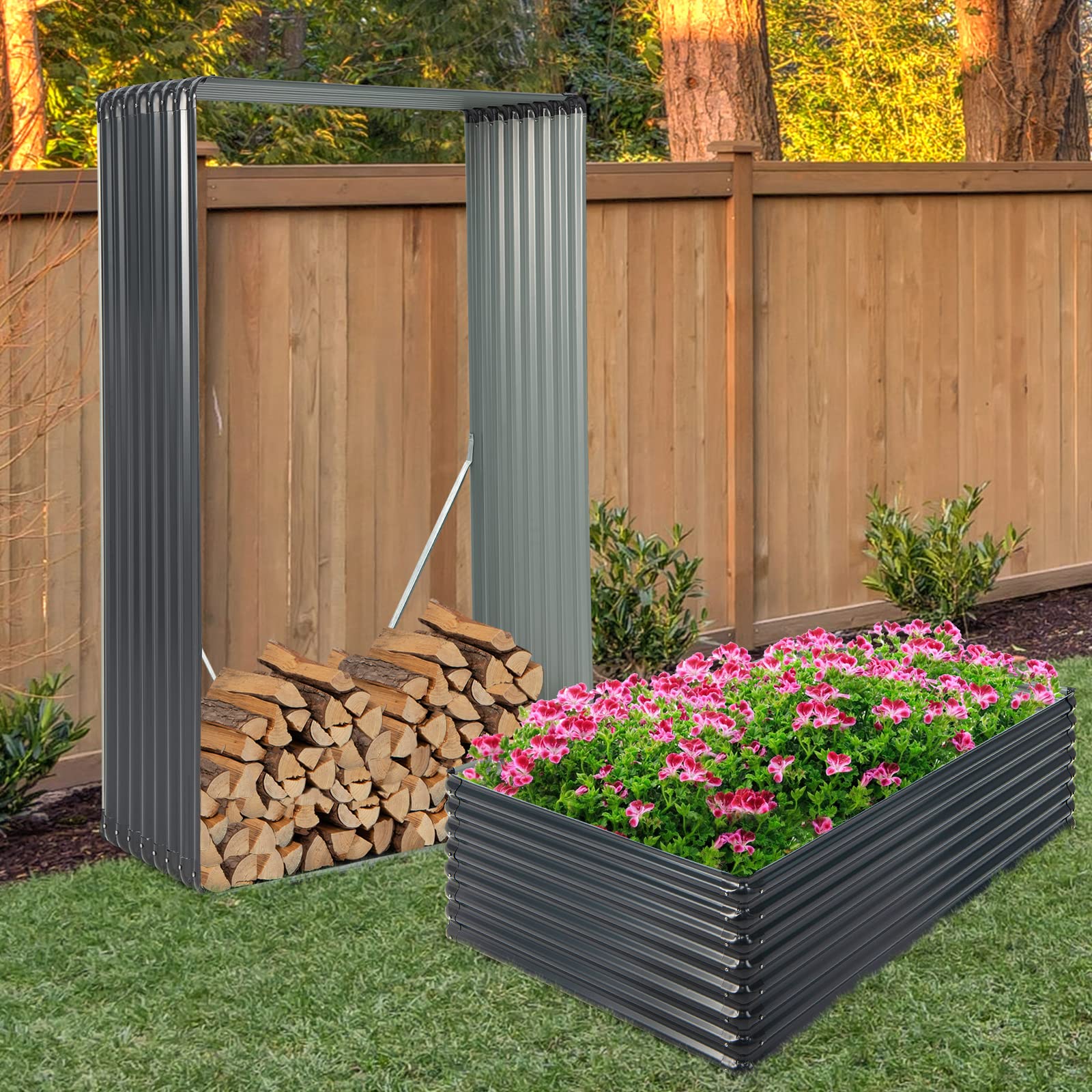 Giantex Galvanized Raised Garden Bed