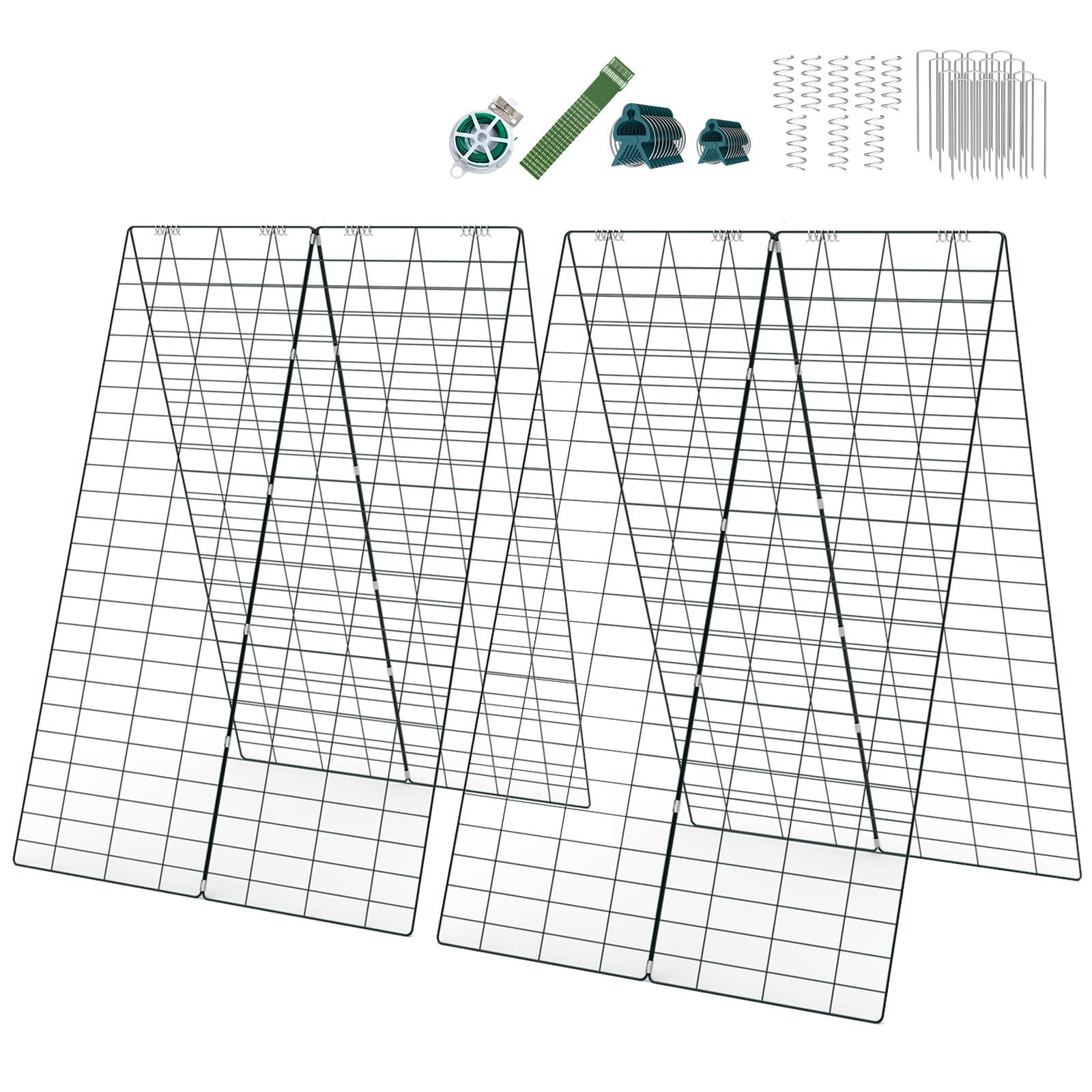 8 Panels Cucumber Trellis, A-Frame Garden Trellis for Plant Climbing