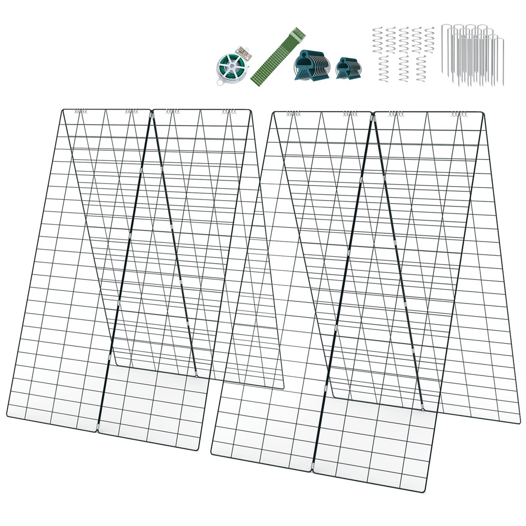 8 Panels Cucumber Trellis, A-Frame Garden Trellis for Plant Climbing