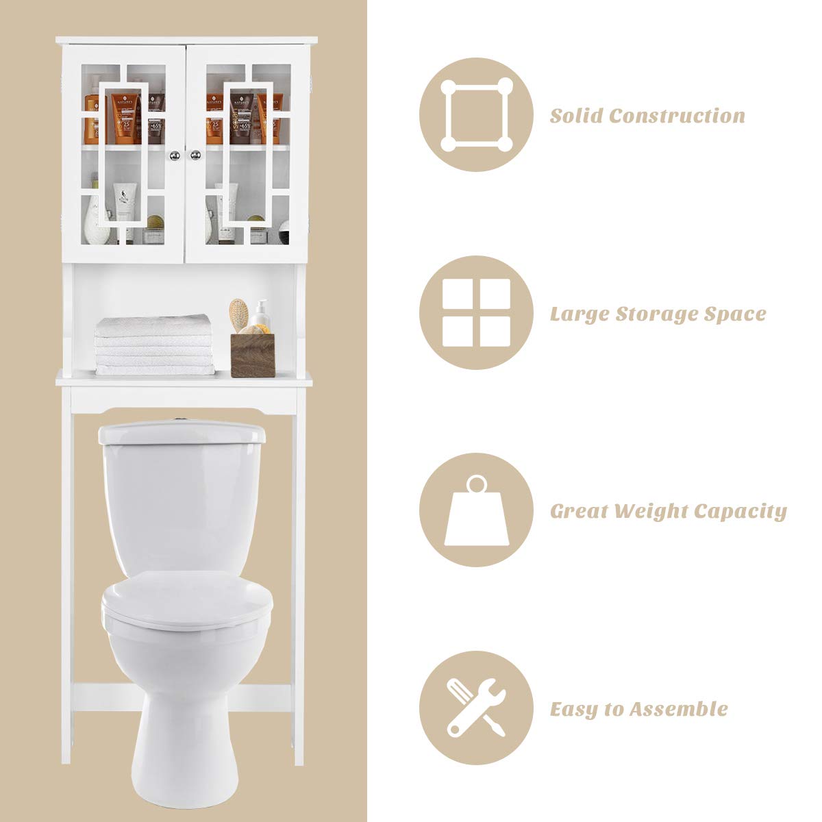 Giantex Over-The-Toilet Bathroom Storage Space