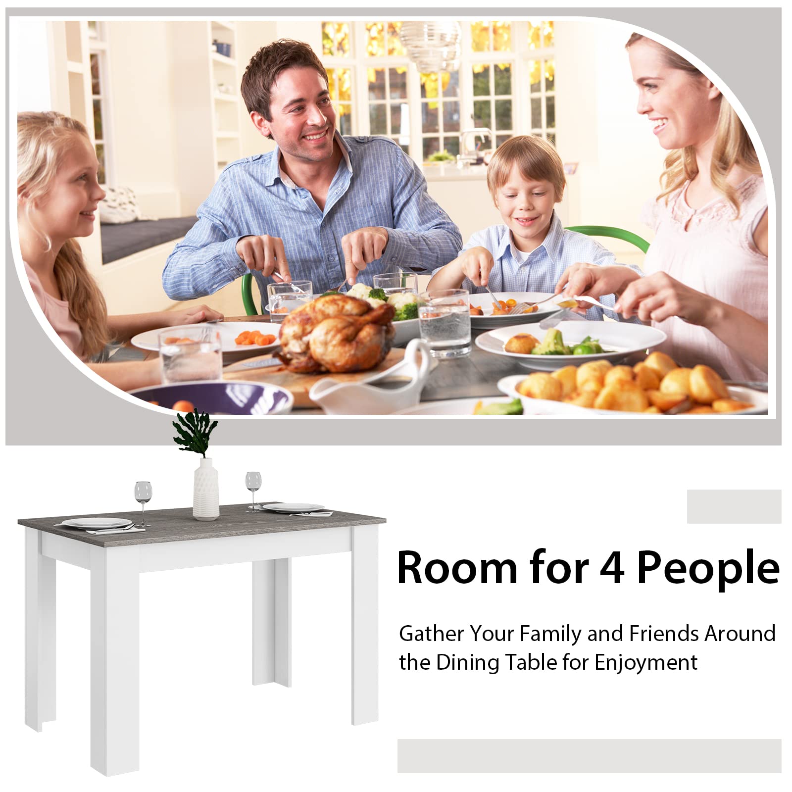 47 Inch Dining Table - Giantex