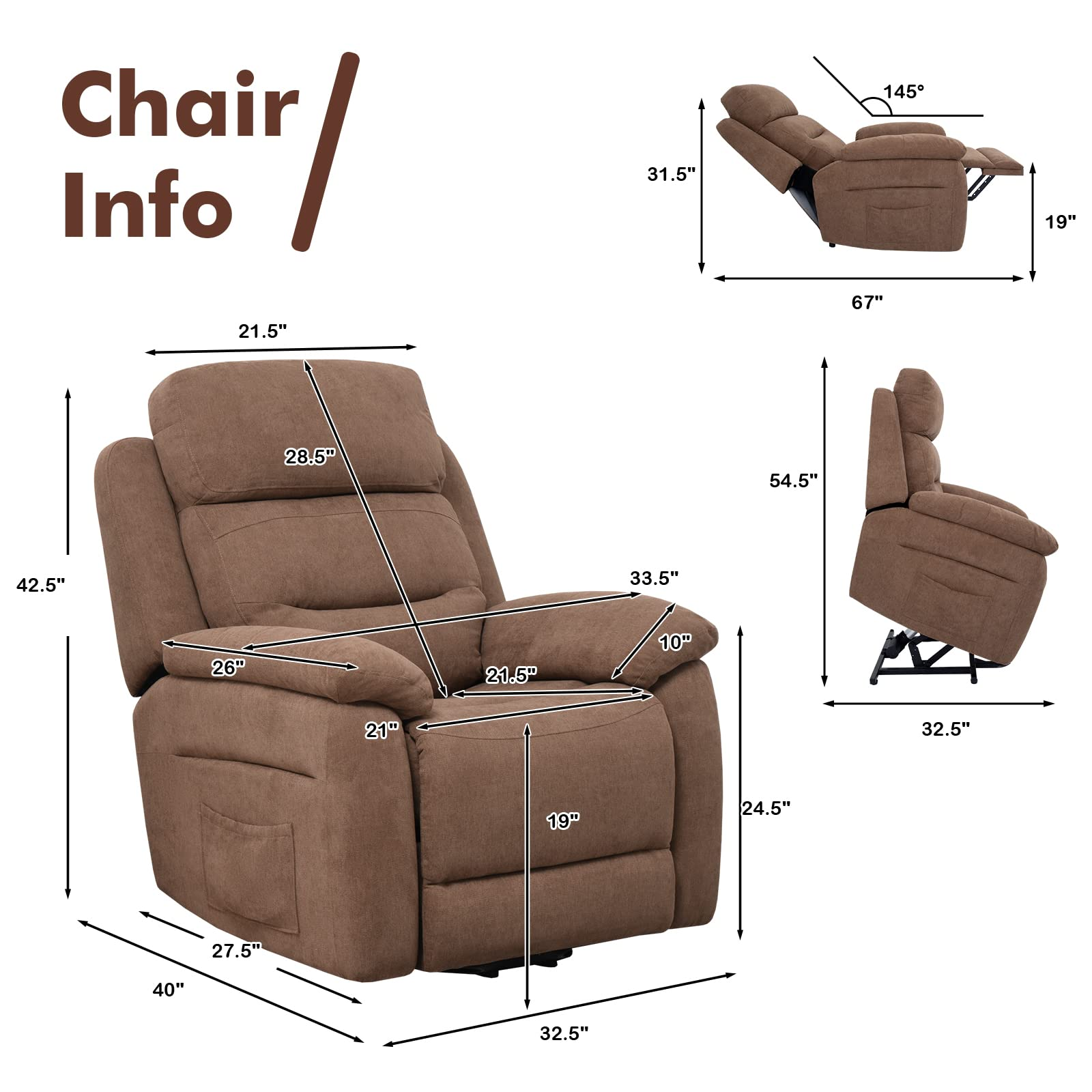 Giantex Power Lift Recliner Chairs for Elderly