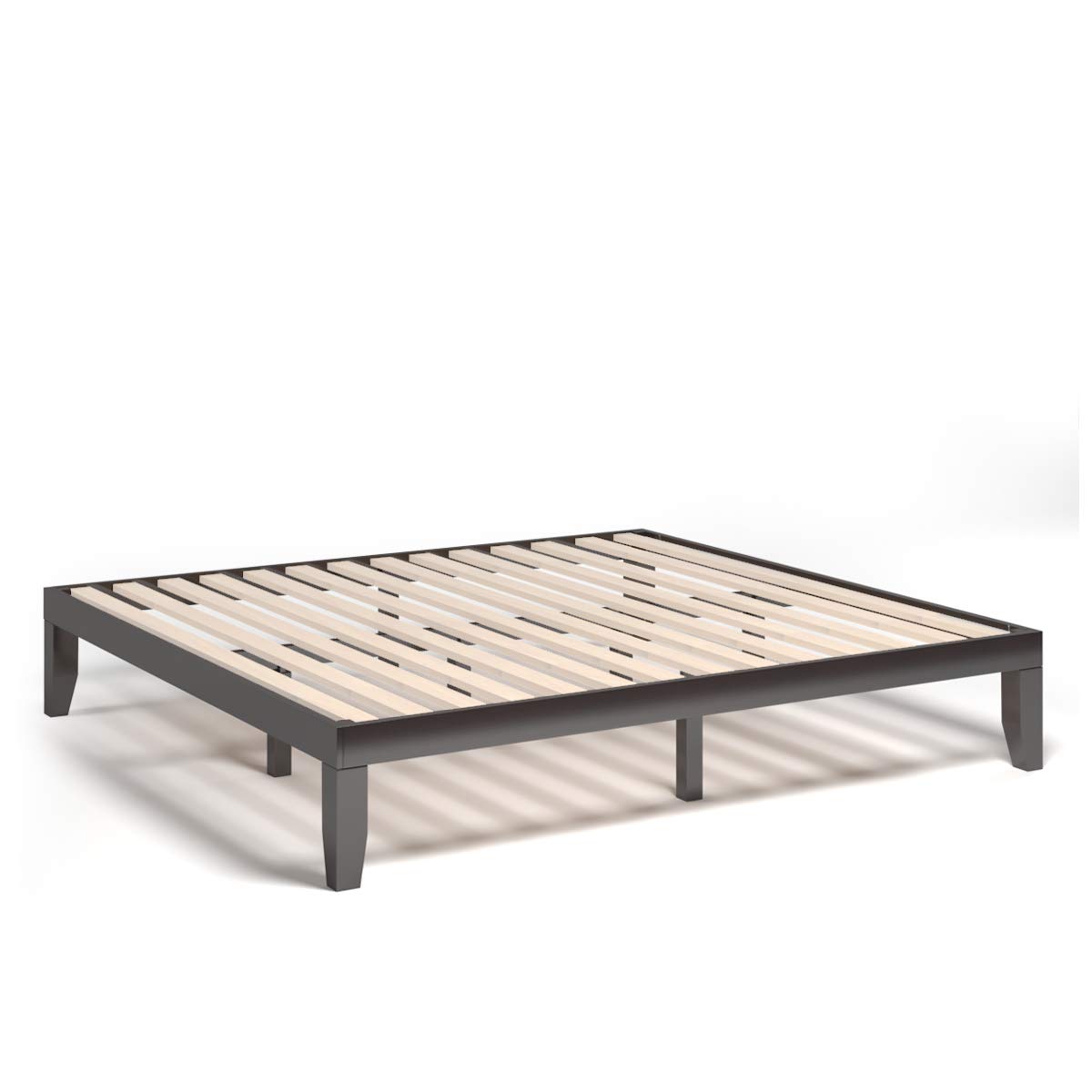 No Box Spring Needed 14 Inch Solid Wood Platform Bed Frame