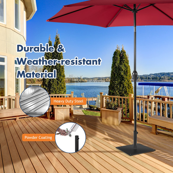 Giantex 35lbs Patio Umbrella Base, Suitable for 1.6''-1.9'' Umbrella Poles (20'' x 20'')
