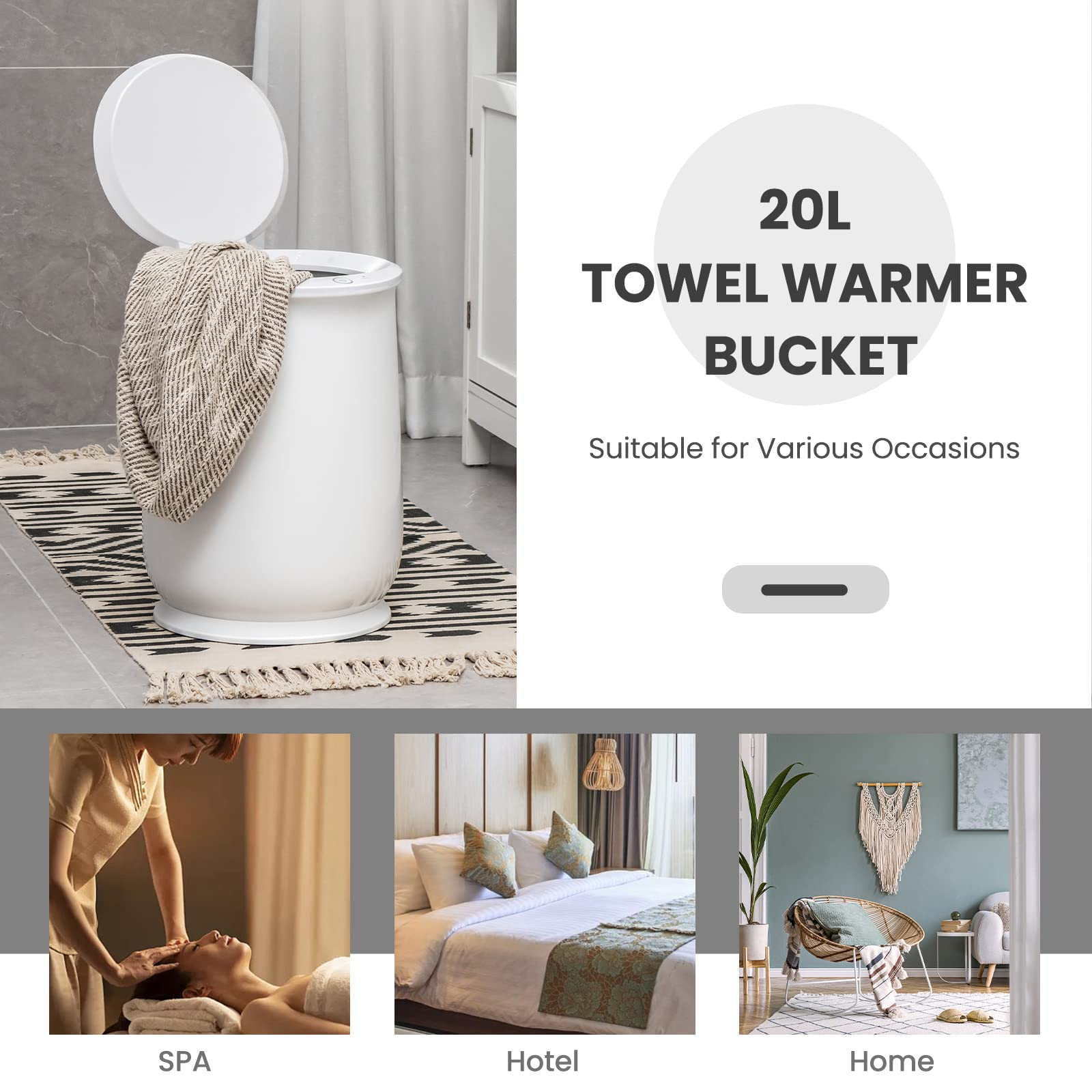 Giantex Towel Warmer Bucket for Bathroom
