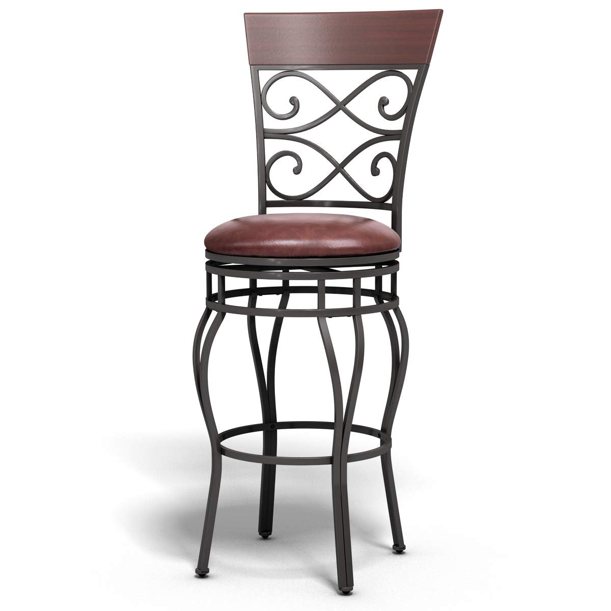 Giantex Bar Stools Set of 2, 360 Degree Swivel, 30" Counter Height Bar Stools