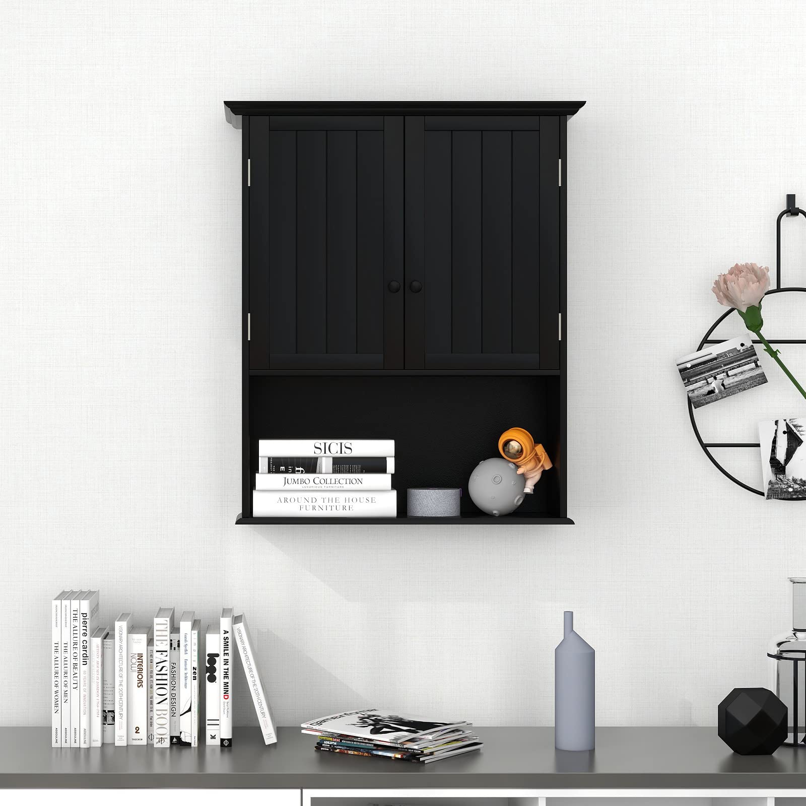 Giantex Bathroom Wall Mounted Cabinet - Storage Cabinet w/Adjustable Shelf