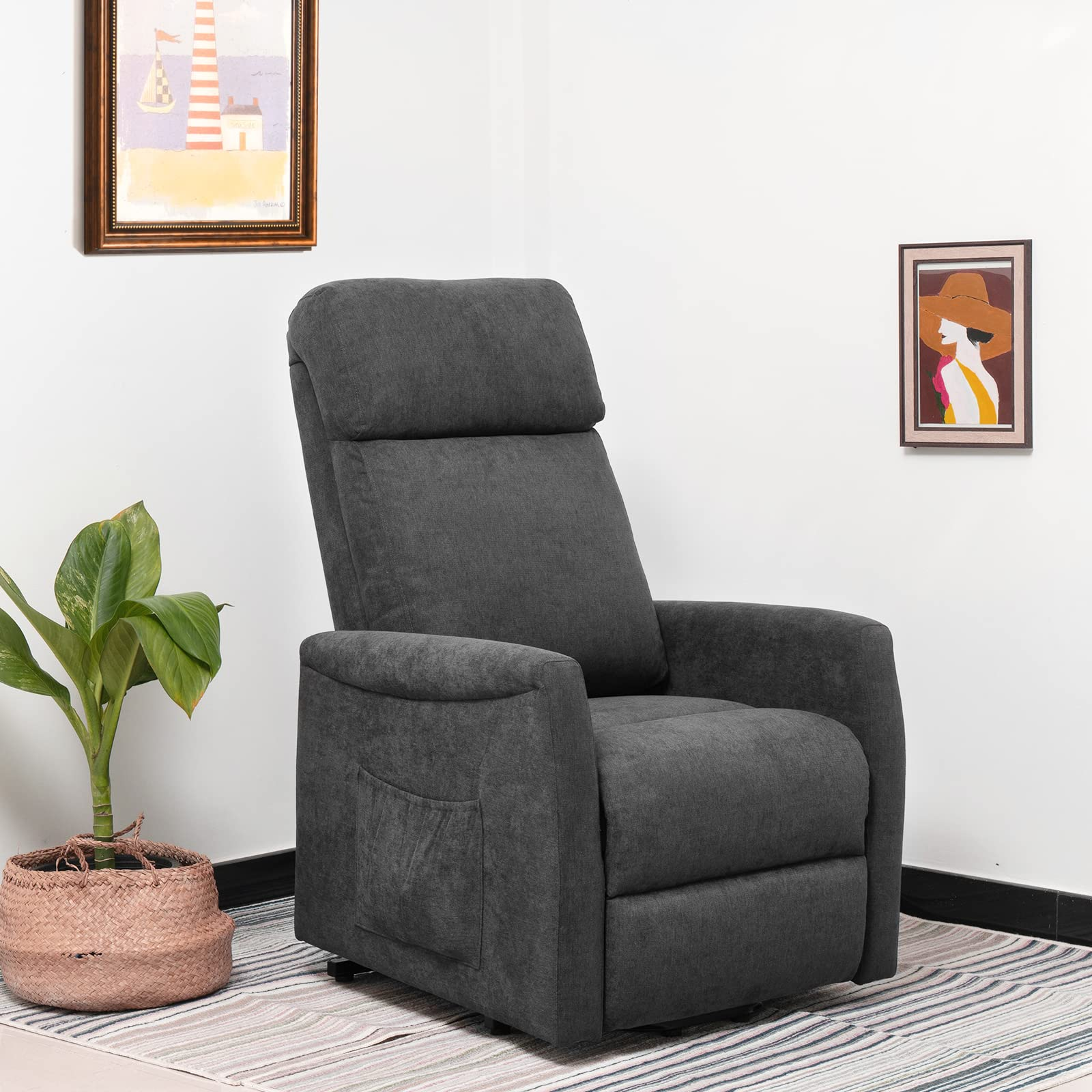 Giantex Power Lift Recliner Chair for Elderly, Ergonomic Lounge Chair