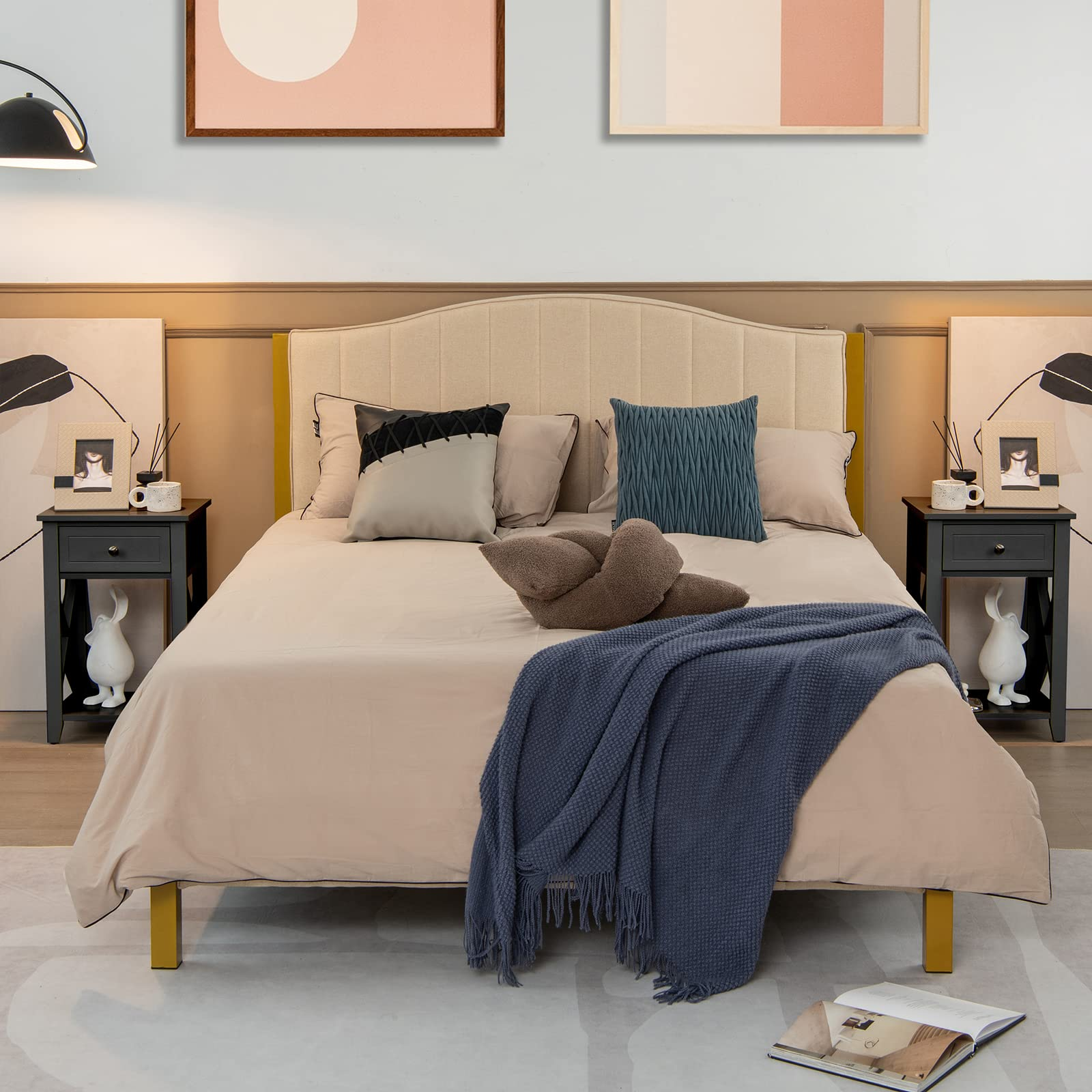 Giantex Modern X-Design Nightstand