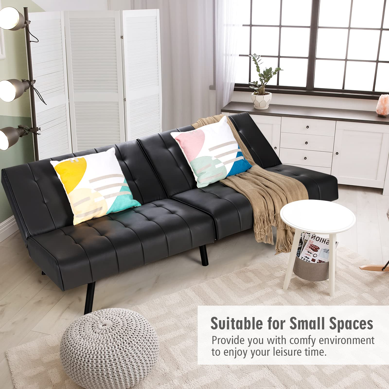 Giantex Convertible Sofa Bed, Futon Sleeper Couch
