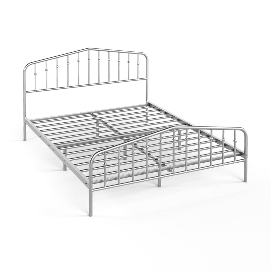 Metal Queen Bed Frame w/ Heavy Duty Steel Slat and 9-Leg Support