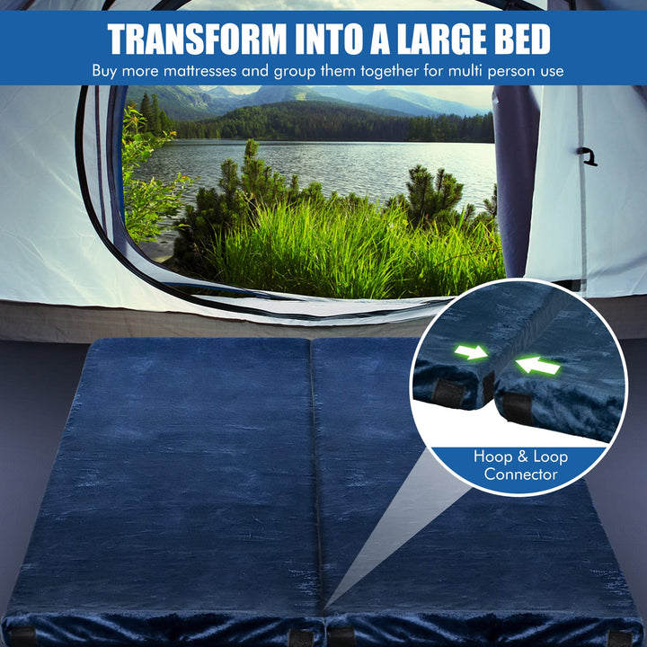 Giantex 72" Memory Foam Camping Mattress, Foldable Floor Guest Bed for Sleepover