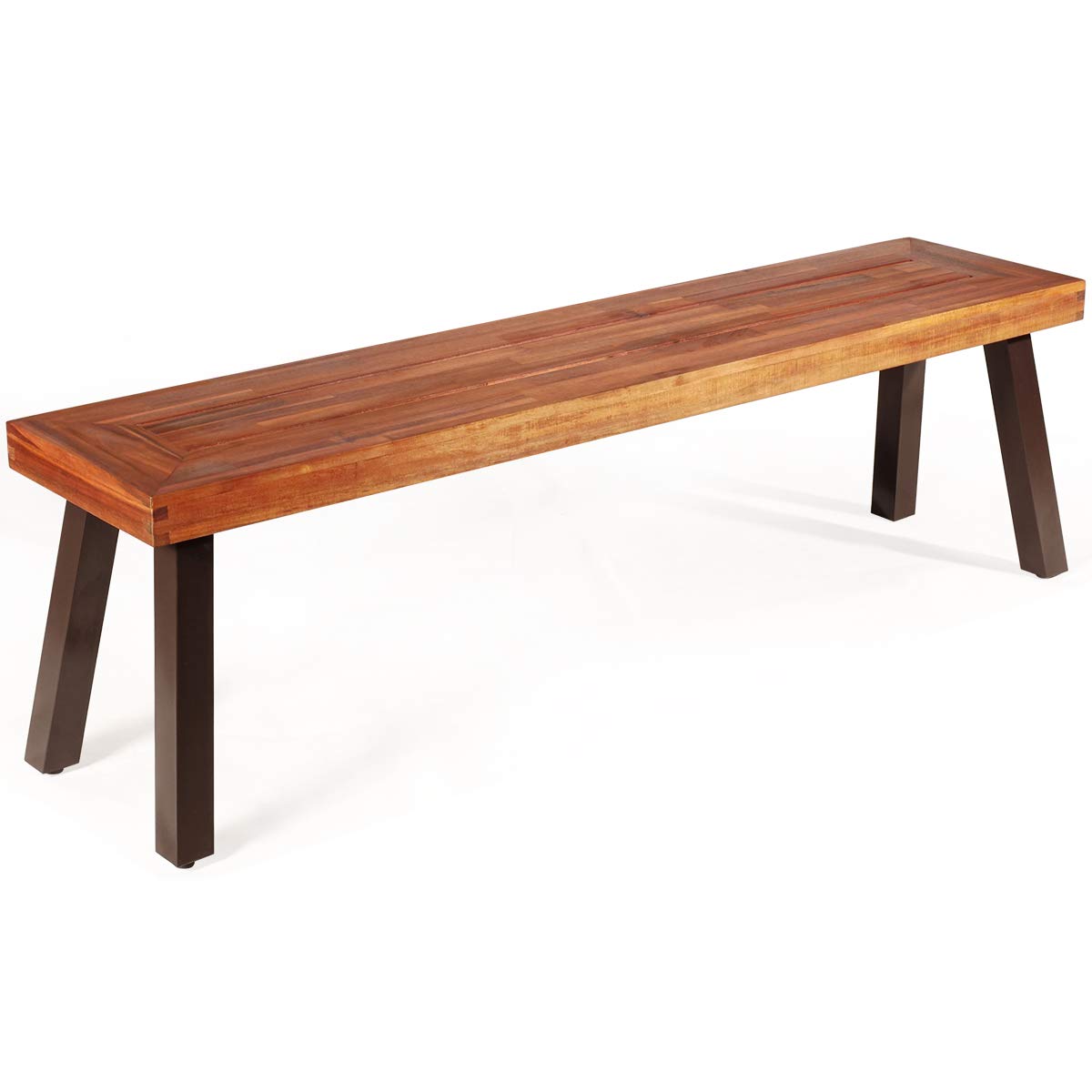 Giantex Set of 2 Outdoor Bench, Acacia Wood Patio Seating (2)