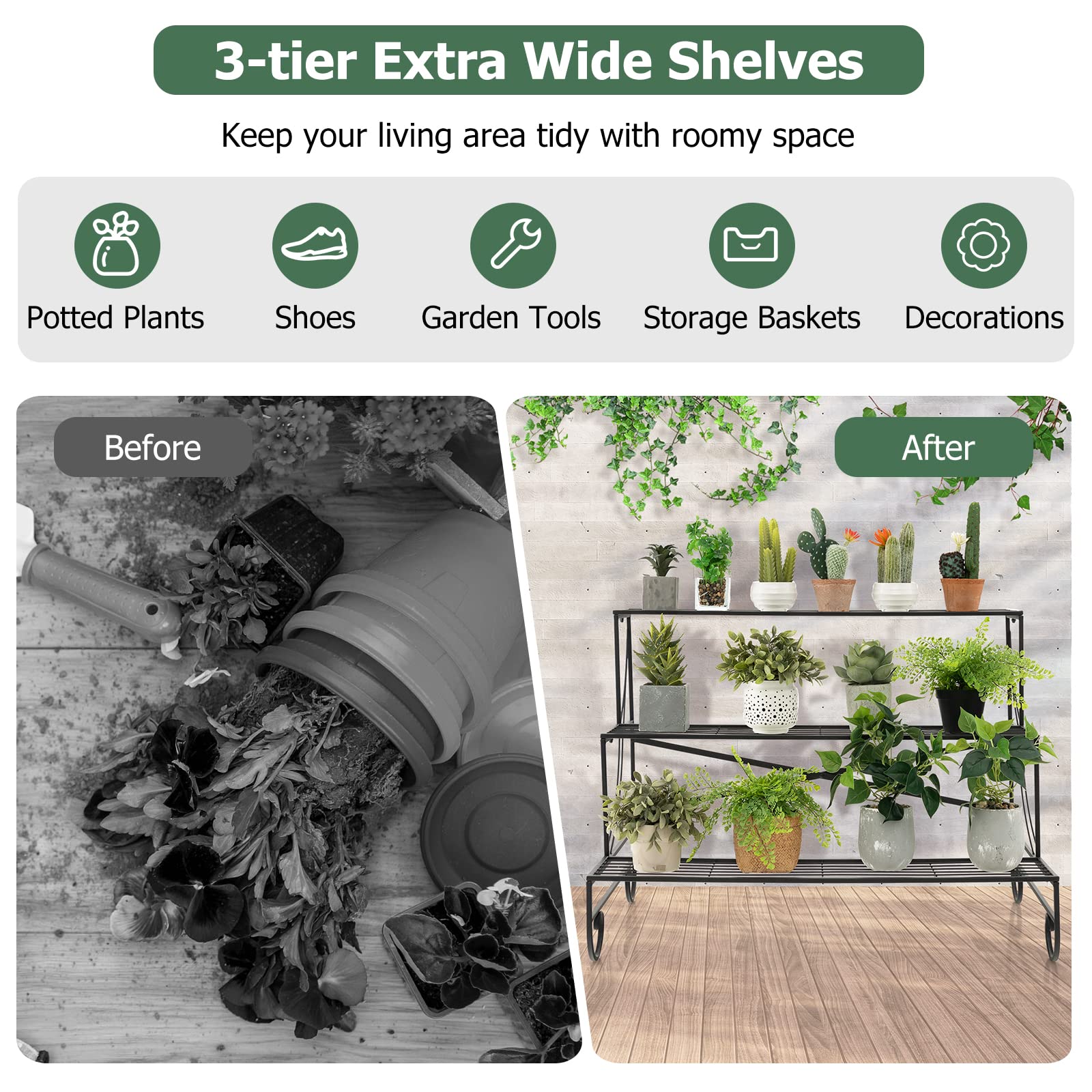 Giantex 3 Tier Metal Plant Stand