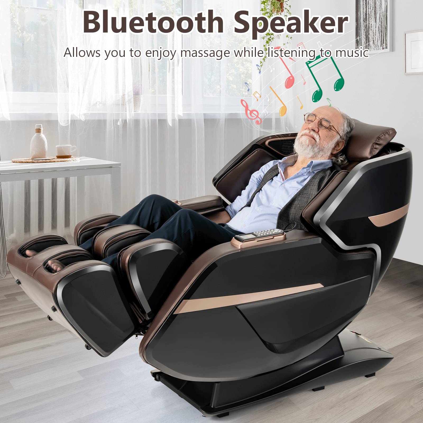 Giantex Massage Chair Full Body - 3D Massage Recliner with 55" Double SL Track, Zero Gravity Mode