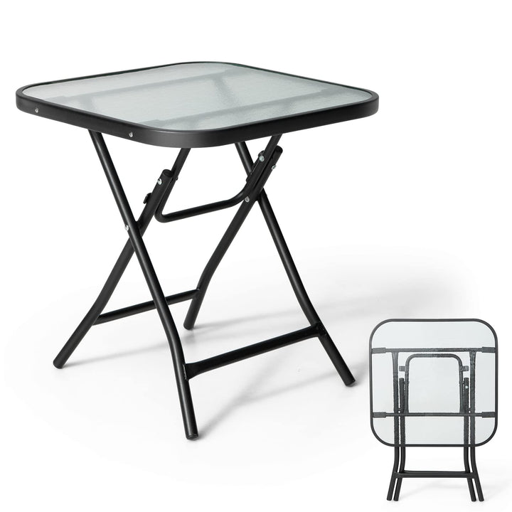 Giantex Folding Side Table, Square Small Patio Table