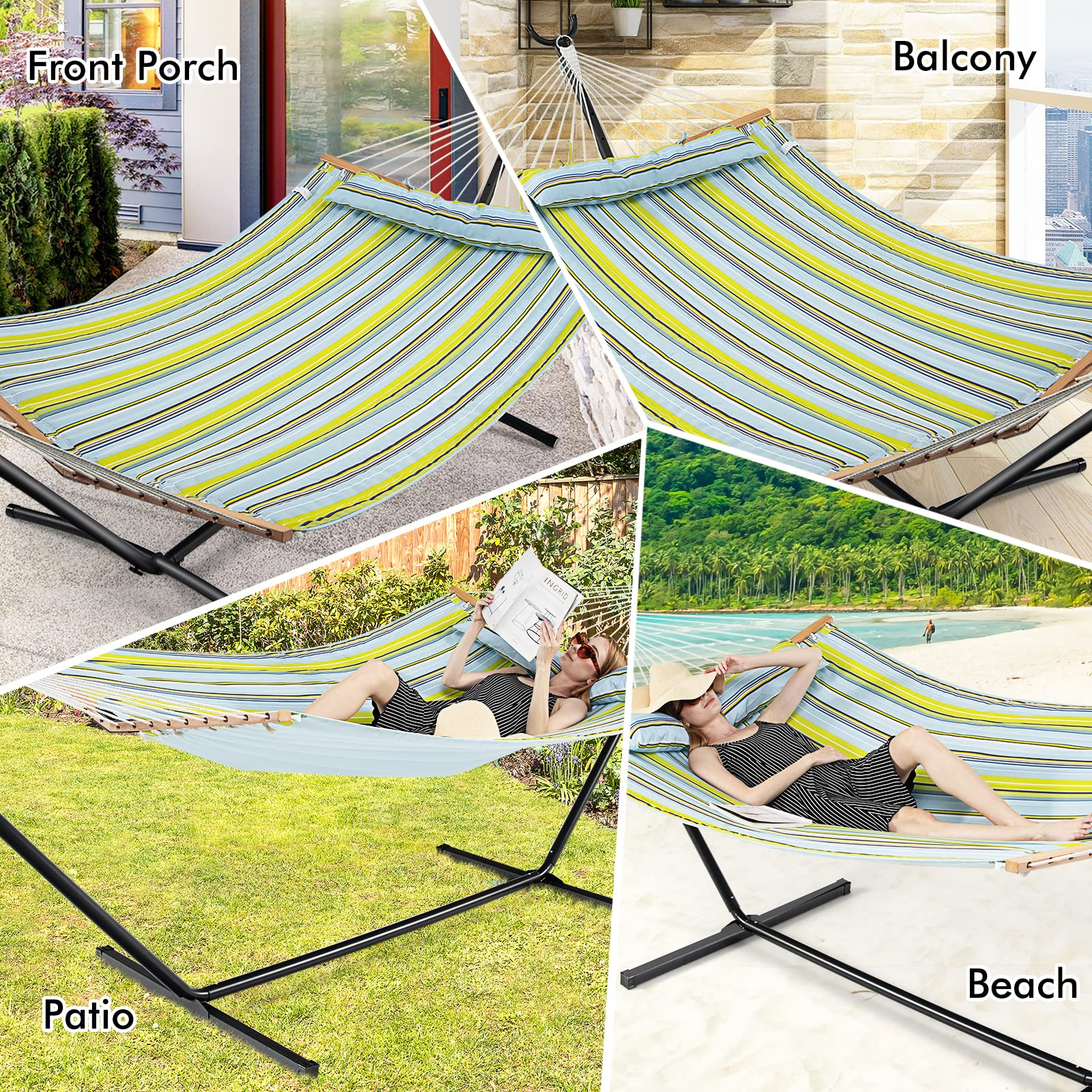 Hammock Swing Camping Hammock for Stand with Spreader Bar