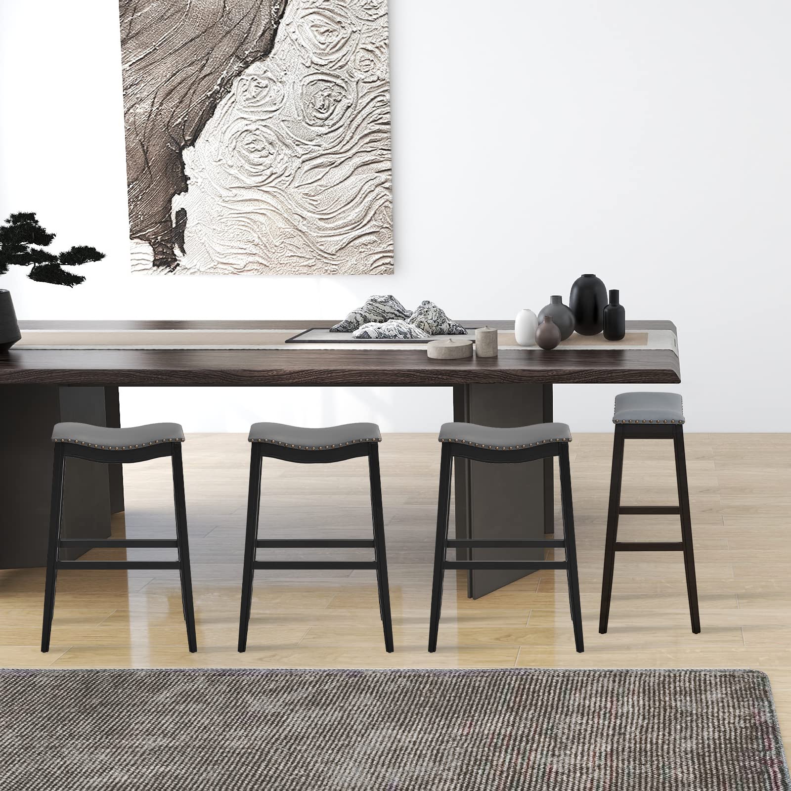 Giantex Counter Height Bar Stools Set