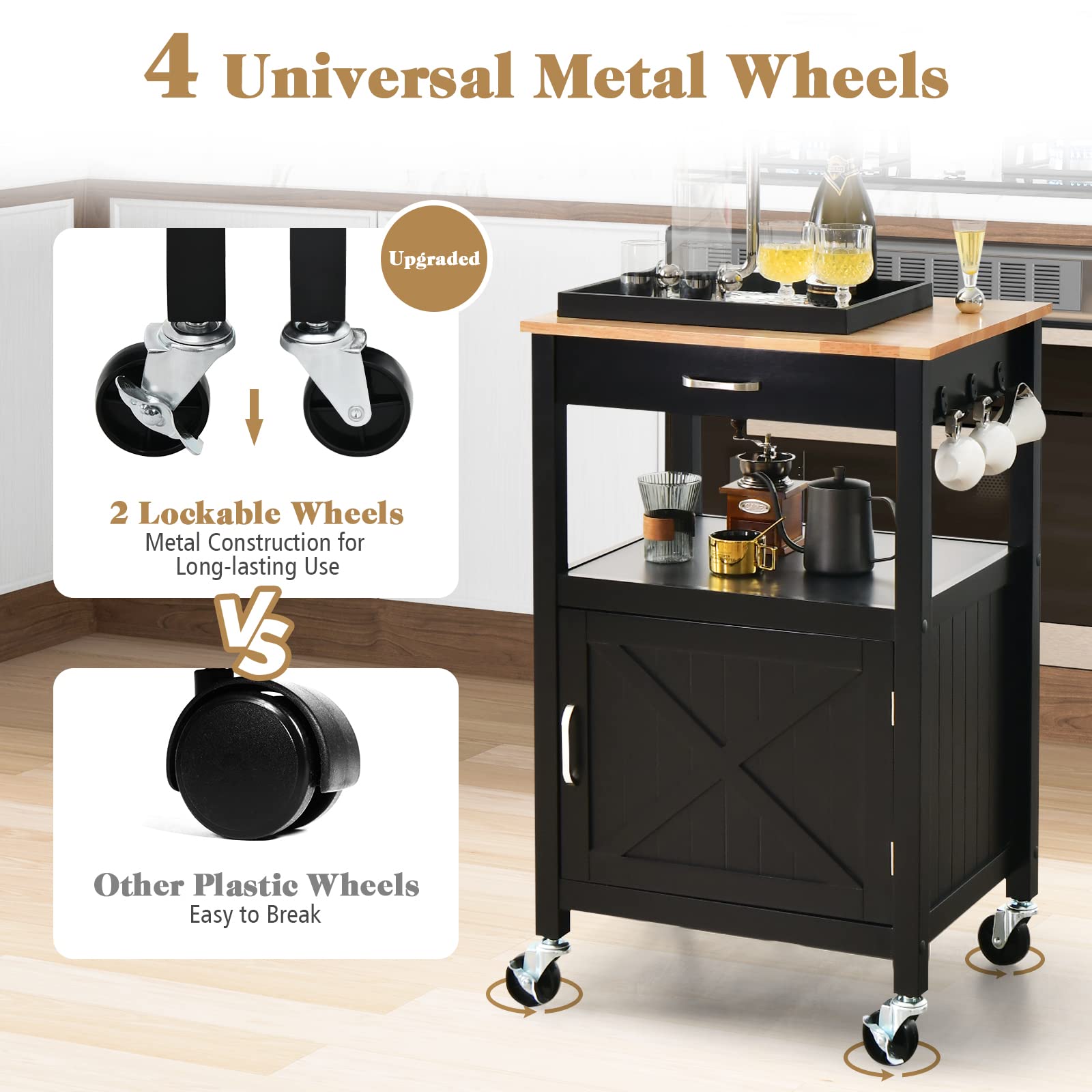 Giantex Kitchen Cart with Storage