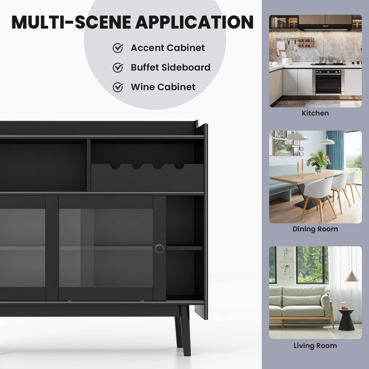 Giantex Buffet Sideboard, Modern Coffee Bar Storage Cabinet