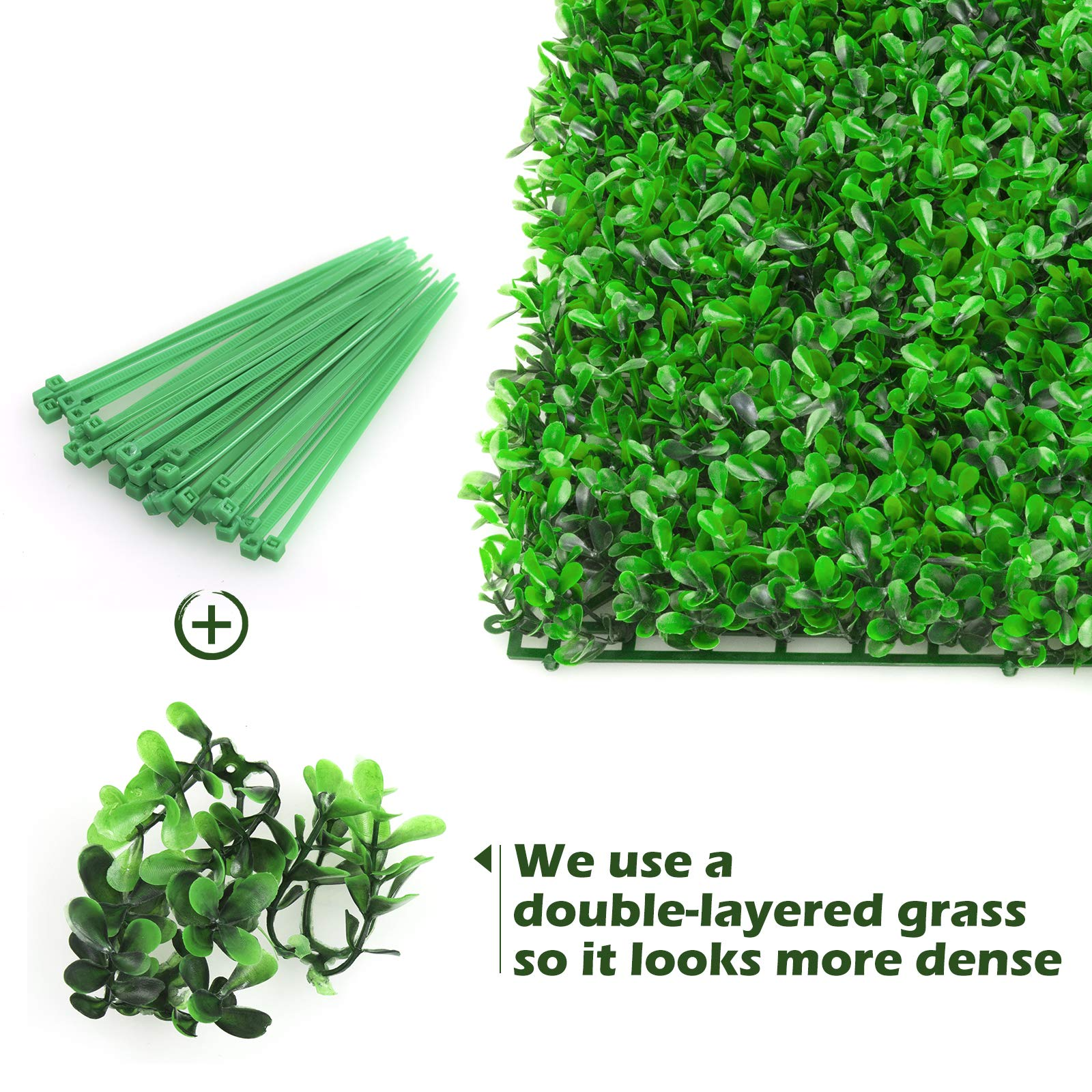 Giantex 12PCS 20x20inch Artificial Boxwood Panels Garden Privacy Fence Screen