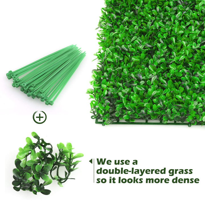Giantex 12PCS 20x20inch Artificial Boxwood Panels Garden Privacy Fence Screen