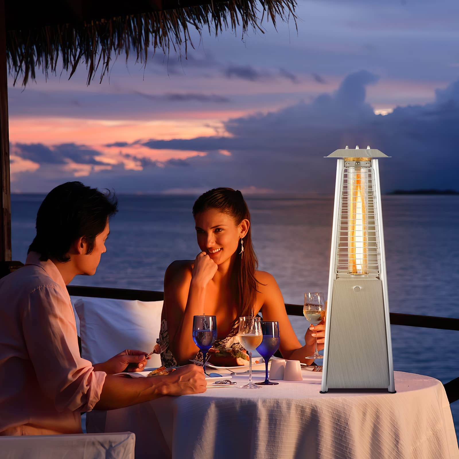 Giantex Outdoor Heaters for Patio - 35" Outside Portable Tabletop Patio Heater, 9500 BTU