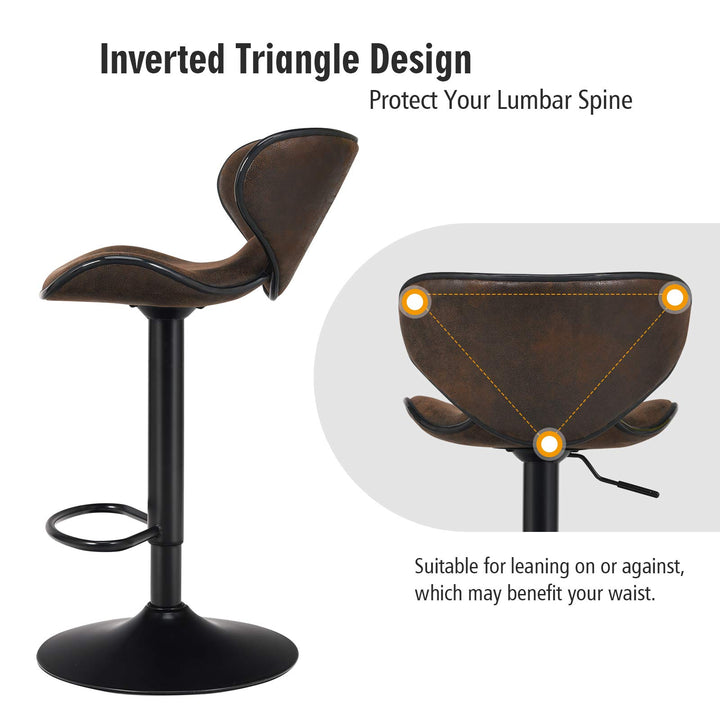 Vintage Barstools, Swivel Bar Stool - Giantex