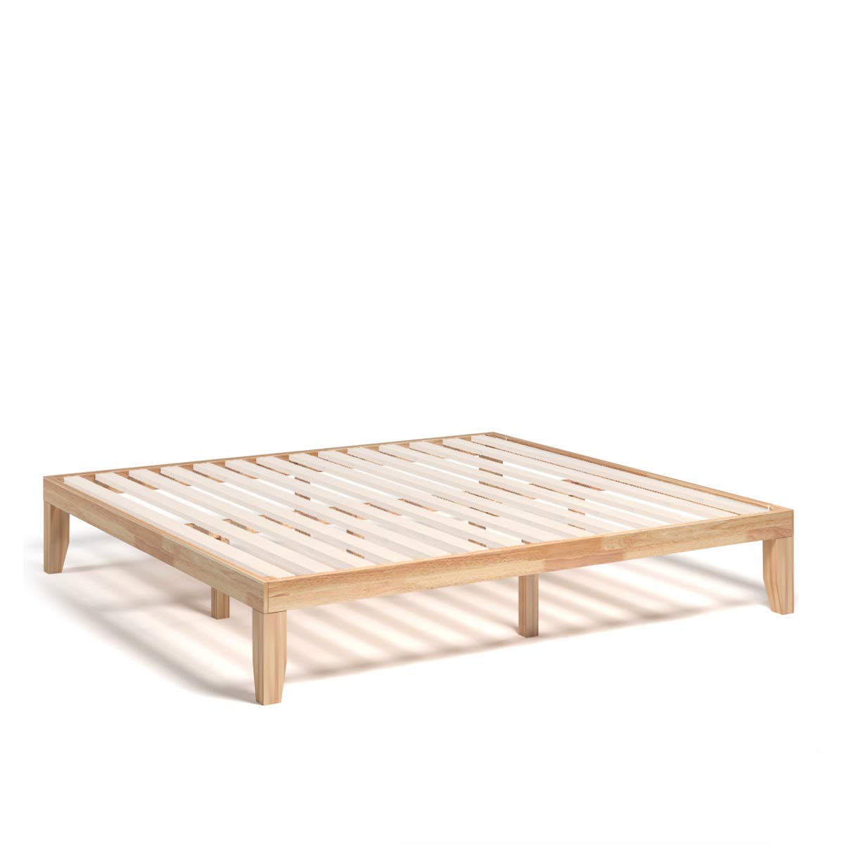 No Box Spring Needed 14 Inch Solid Wood Platform Bed Frame