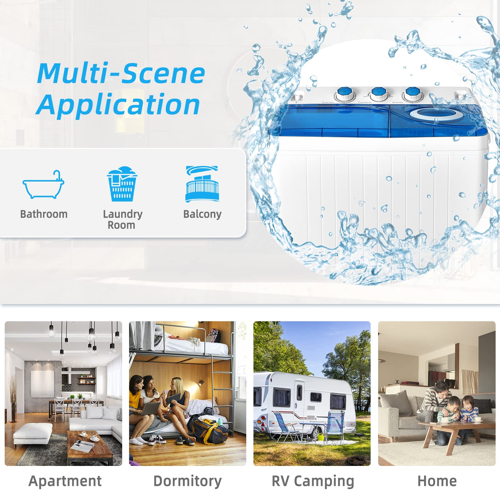 Portable Washing Machine w/Timer Control - Giantex