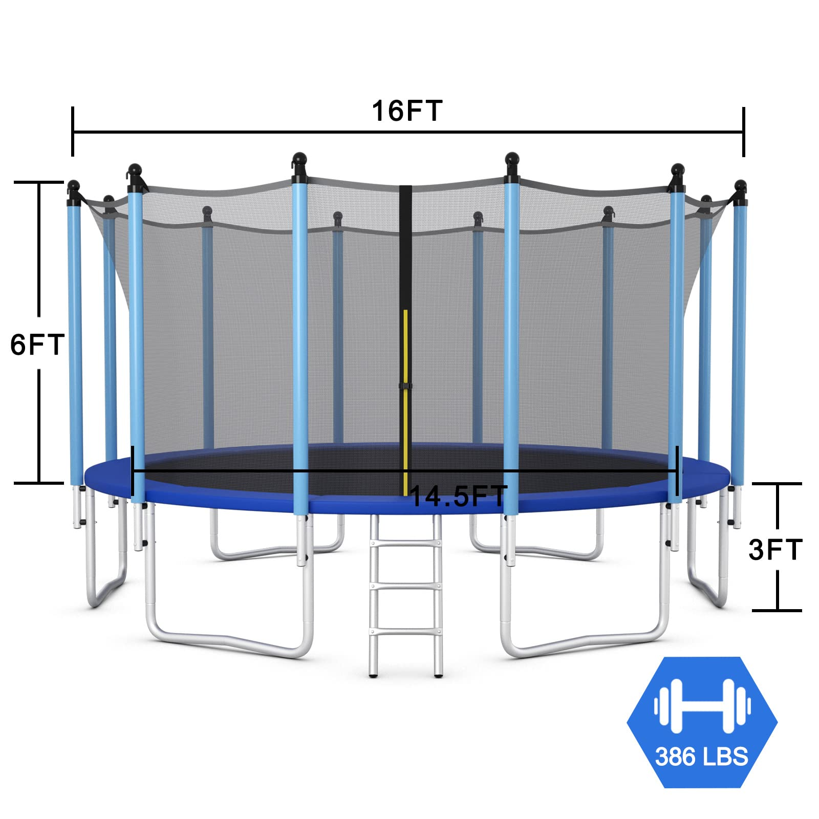 Giantex 16Ft ASTM Certified Approved Recreational Trampolines