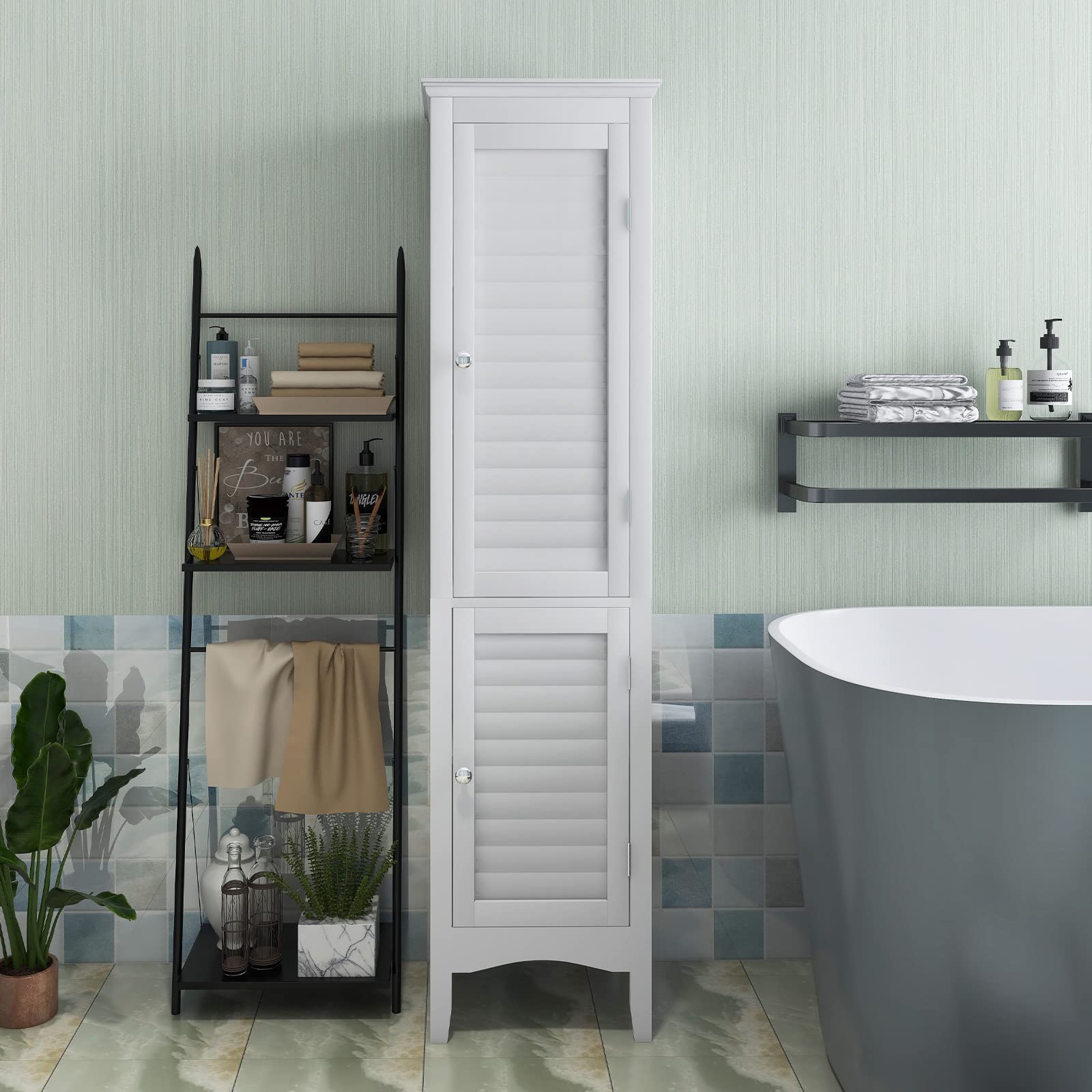 Giantex Bathroom Tall Storage Cabinet