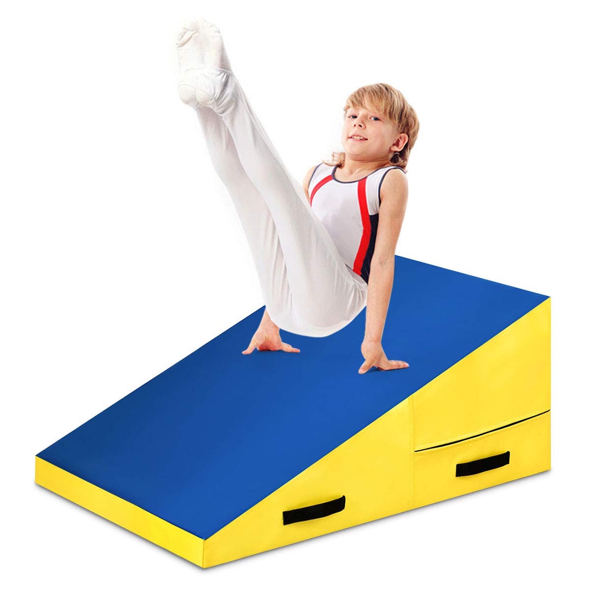 Gymnastics Wedge Mat, Folding and Non-Folding Incline Gym Fitness Skill Shape Tumbling Mat