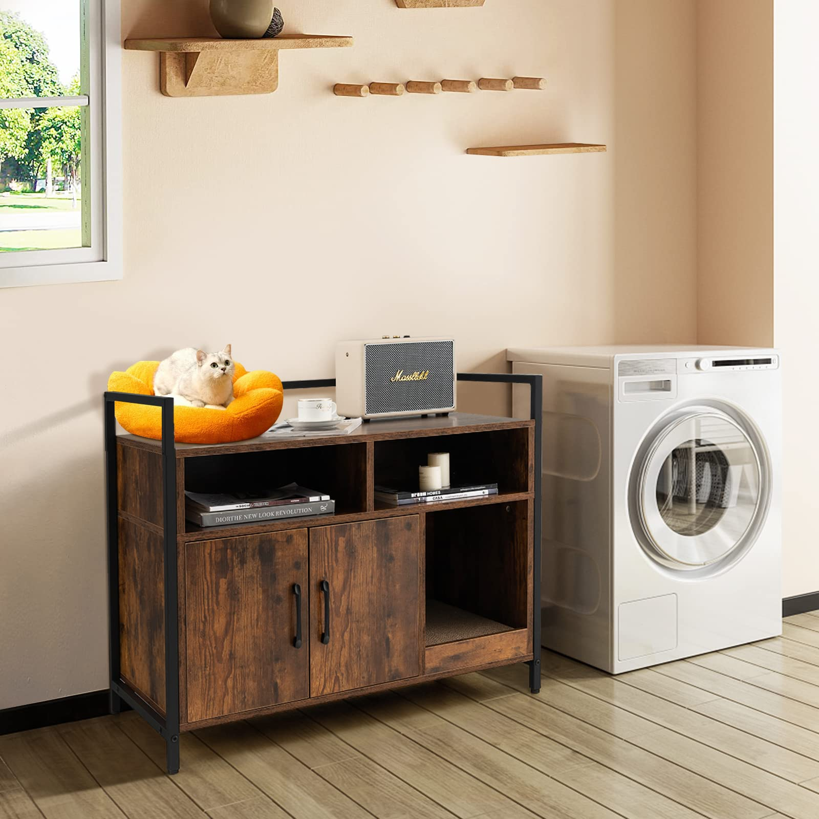 Cat Litter Box Enclosure - Giantex