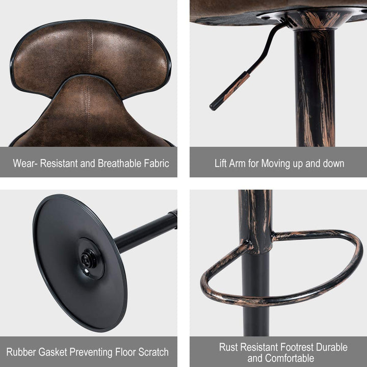 Vintage Barstools, Swivel Bar Stool - Giantex