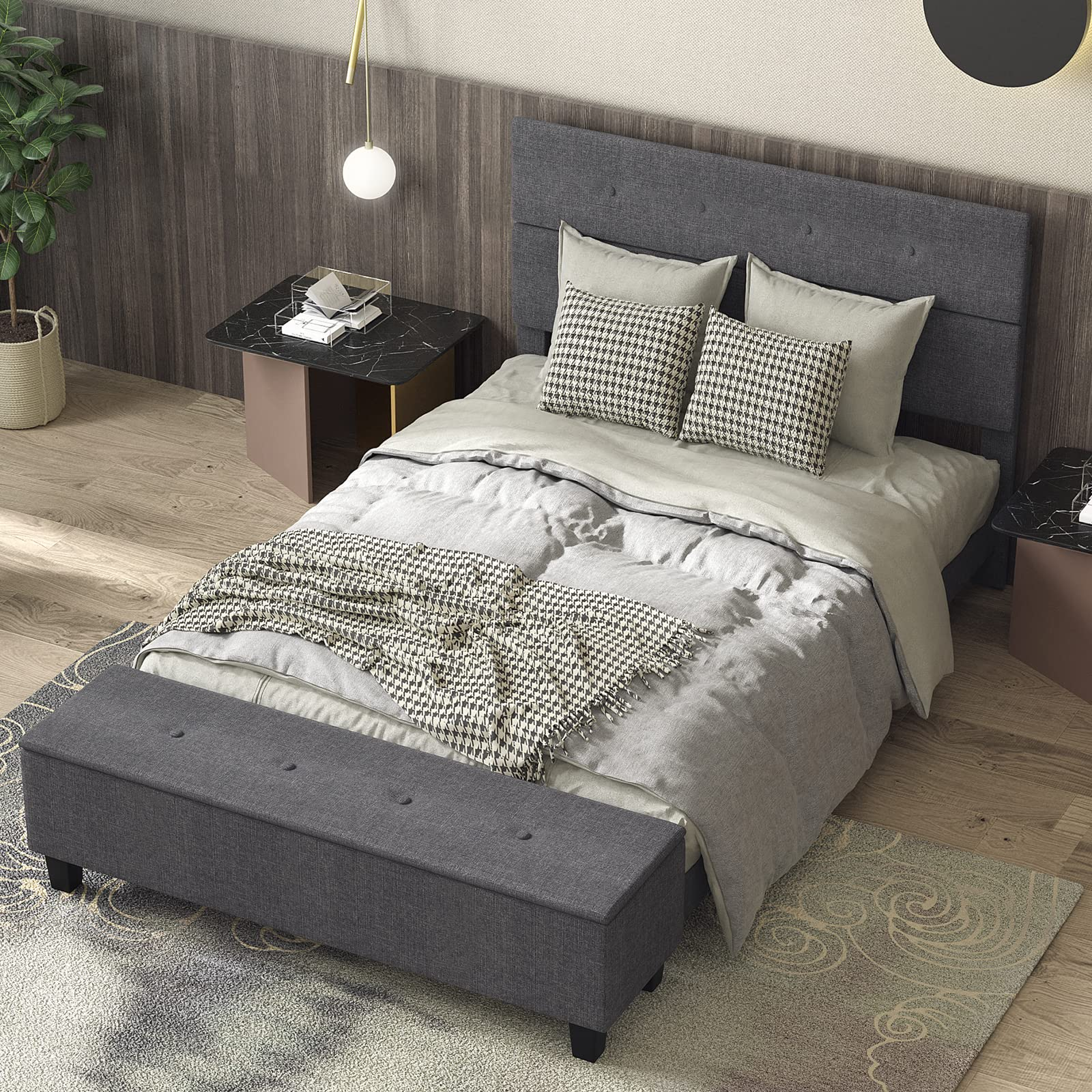 Bed Frame with Ottoman Storage - Giantex