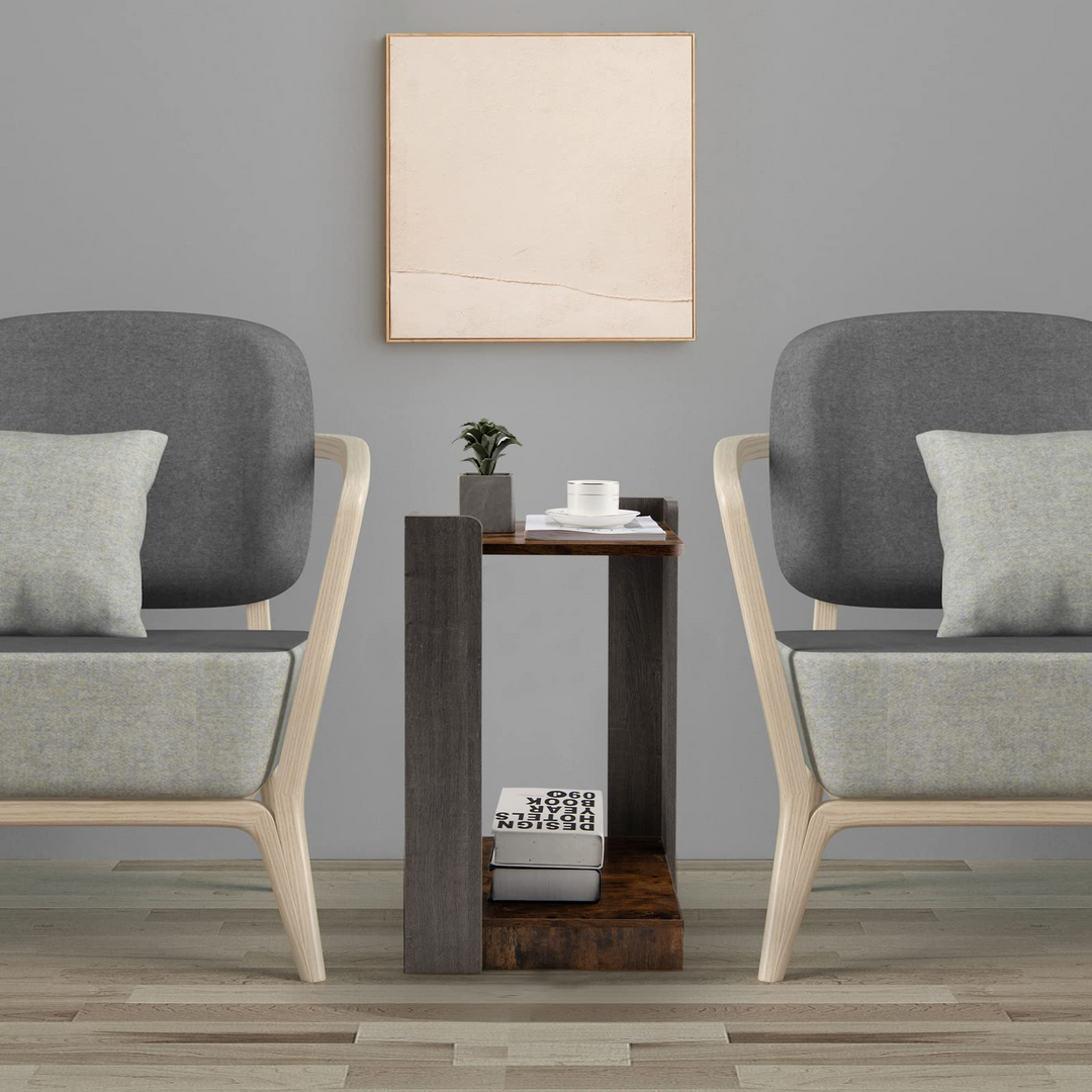 Giantex End Table, 2-Tier Side Table w/Open Storage Shelf